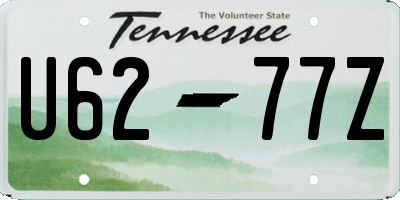 TN license plate U6277Z