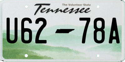 TN license plate U6278A