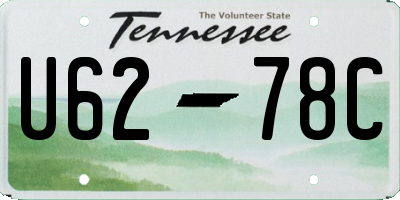 TN license plate U6278C