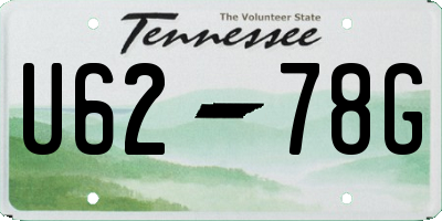 TN license plate U6278G