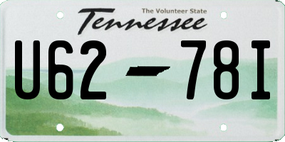 TN license plate U6278I