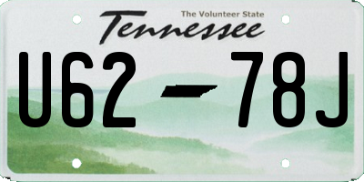 TN license plate U6278J