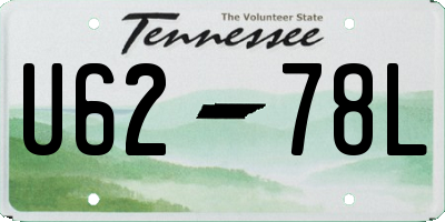 TN license plate U6278L