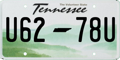TN license plate U6278U