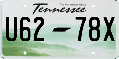 TN license plate U6278X