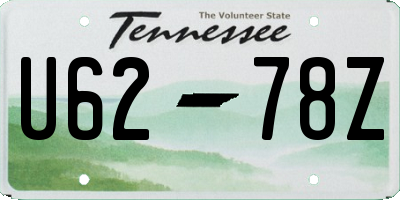 TN license plate U6278Z