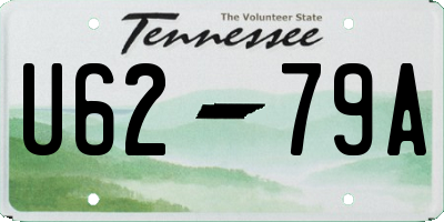 TN license plate U6279A