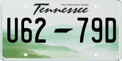 TN license plate U6279D