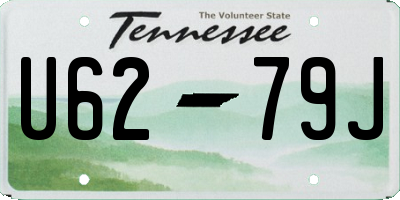 TN license plate U6279J