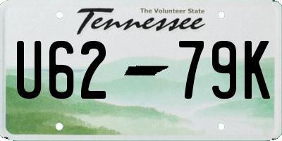 TN license plate U6279K