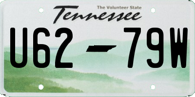 TN license plate U6279W
