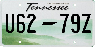 TN license plate U6279Z