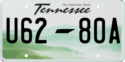 TN license plate U6280A