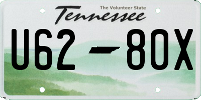 TN license plate U6280X