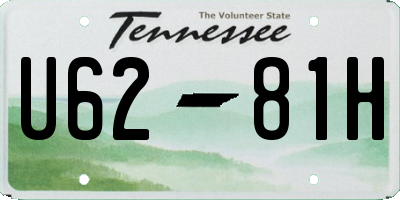 TN license plate U6281H