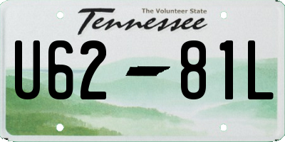 TN license plate U6281L