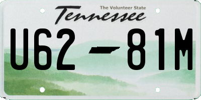 TN license plate U6281M