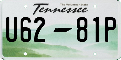 TN license plate U6281P