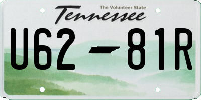 TN license plate U6281R