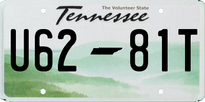 TN license plate U6281T