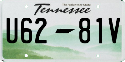 TN license plate U6281V