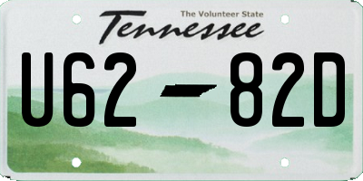 TN license plate U6282D