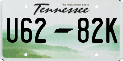 TN license plate U6282K
