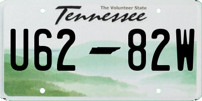 TN license plate U6282W