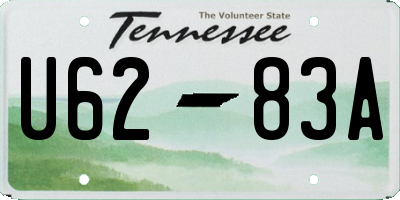 TN license plate U6283A