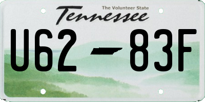TN license plate U6283F