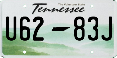 TN license plate U6283J