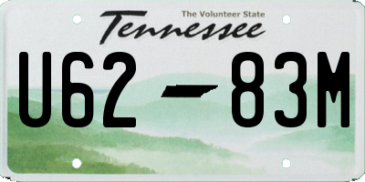 TN license plate U6283M