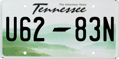 TN license plate U6283N