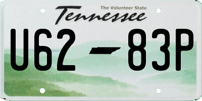 TN license plate U6283P