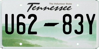 TN license plate U6283Y