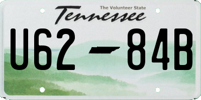 TN license plate U6284B