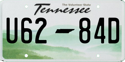 TN license plate U6284D