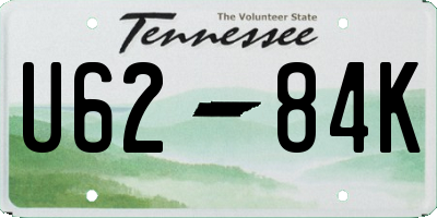 TN license plate U6284K