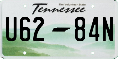 TN license plate U6284N