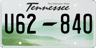 TN license plate U6284O