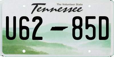 TN license plate U6285D