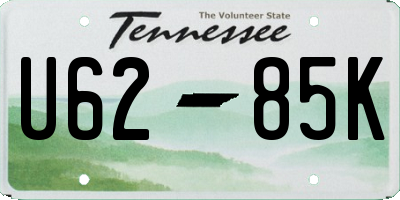 TN license plate U6285K