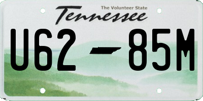 TN license plate U6285M