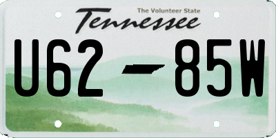 TN license plate U6285W
