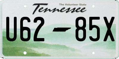 TN license plate U6285X