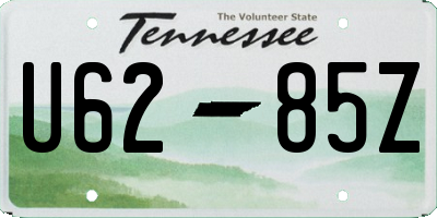 TN license plate U6285Z