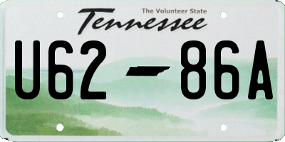TN license plate U6286A
