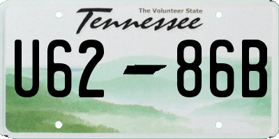TN license plate U6286B