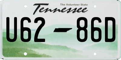 TN license plate U6286D