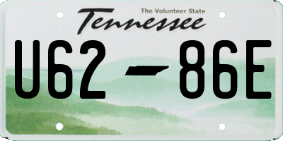 TN license plate U6286E